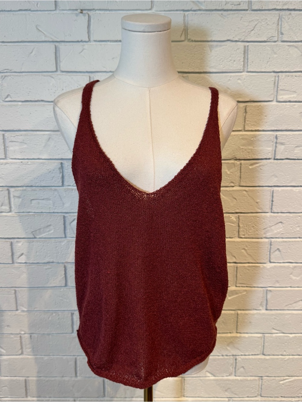 Natural Life Brown Sleeveless Top Sweater Tank Womens XS/S NWT